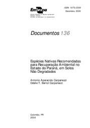 Thumbnail de Espécies nativas recomendadas para recuperação ambiental no Estado do Paraná, em solos não degradados.