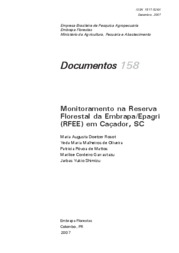 Thumbnail de Monitoramento na Reserva Florestal da Embrapa/Epagri (RFEE) em Caçador, SC.