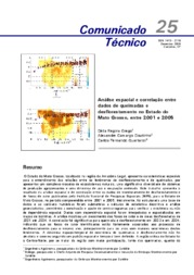 Thumbnail de Análise espacial e correlação entre dados de queimadas e desflorestamento no Estado do Mato Grosso, entre 2001 e 2005.
