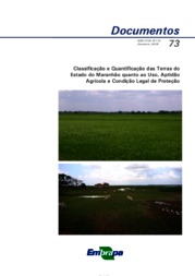 Thumbnail de Classificação e quantificação das terras do Estado do Maranhão quanto ao uso, aptidão agrícola e condição legal de proteção.