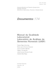 Thumbnail de Manual de qualidade laboratorial: laboratório de análises de sementes florestais (LASF).