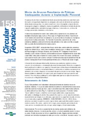 Thumbnail de Morte de árvores resultante de práticas inadequadas durante a implantação florestal.