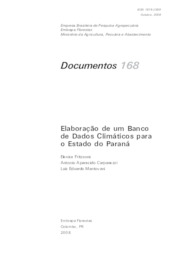Thumbnail de Elaboração de um banco de dados climáticos para o Estado do Paraná.