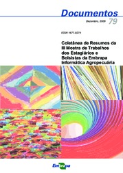 Thumbnail de Coletânea de resumos da III Mostra de Trabalhos dos Estagiários e Bolsistas da Embrapa Informática Agropecuária.