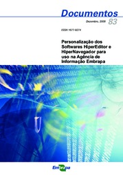 Thumbnail de Personalização dos softwares HiperEditor e HiperNavegador para uso na Agência de Informação Embrapa.