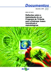 Thumbnail de Reflexões sobre a implantação de um programa de TI-Verde para a Embrapa: bases conceituais e metodológicas.