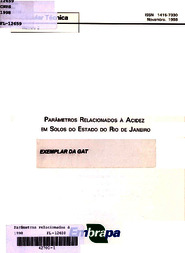 Thumbnail de Parâmetros relacionados à acidez em solos do Estado do Rio de Janeiro.