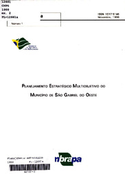 Thumbnail de Planejamento estratégico multiobjetivo do Município de São Gabriel do Oeste.