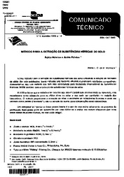 Thumbnail de Método para a extração de substâncias húmicas do solo: ácido húmico e ácido fúlvico.