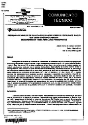 Thumbnail de Programa de Análise de Qualidade de Laboratórios de Fertilidade (PAQLF) que usam o método Embrapa: desempenho em 1999 e perfil dos participantes.