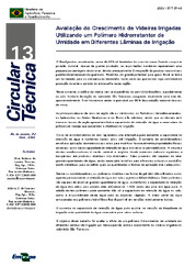 Thumbnail de Avaliação do crescimento de videiras irrigadas utilizando um polímero hidroretentor de umidade em diferentes lâminas de irrigação.