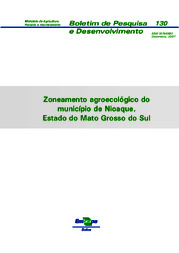 Thumbnail de Zoneamento agroecológico do Município de Nioaque, Estado do Mato Grosso do Sul.