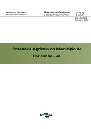 Thumbnail de Potencial agrícola do Município de Pariconha - AL.