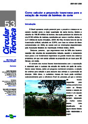 Thumbnail de Como calcular a proporção touro: vaca para a estação de monta de bovinos de corte.