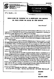 Thumbnail de Resultados de pesquisa em alimentação com eqüinos da raça Árabe na UEPAE de São Carlos, SP.
