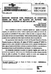 Thumbnail de Espécies vegetais para produção de cobertura morta de solo, em plantio no outono, sem irrigação, na região de São Carlos, SP.