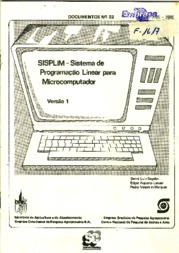 Thumbnail de SISPLIM - Sistema de programação linear para microcomputador (Versão I).
