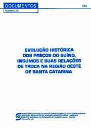 Thumbnail de Evolução histórica dos preços do suíno, insumos e suas relações de troca na Região Oeste de Santa Catarina.