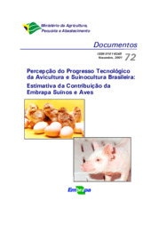 Thumbnail de Percepção do progresso tecnológico da avicultura e suinocultura brasileira: estimativa da contribuição da Embrapa Suínos e Aves.