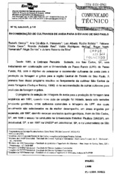 Thumbnail de Recomendações de cultivares de aveia para o Estado de São Paulo.