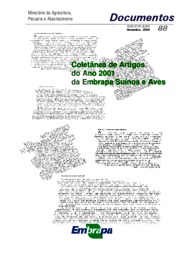 Thumbnail de Coletânea de artigos do ano 2001 da Embrapa Suínos e Aves.