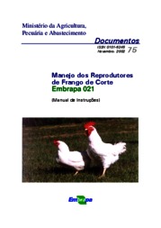 Thumbnail de Manejo dos reprodutores de frangos de corte Embrapa 021:manual de instruções.