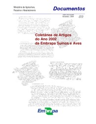 Thumbnail de Coletânea de artigos do ano de 2002 da Embrapa Suínos e Aves.