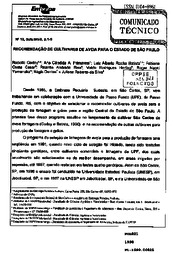 Thumbnail de Recomendação de cultivares de aveia para o estado de São Paulo.