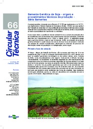 Thumbnail de Semente genética de soja - origem e procedimentos técnicos de produção - série sementes.