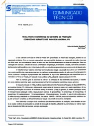 Thumbnail de Resultados econômicos de sistemas de produção de conduzidos por seis anos em Londrina, PR.