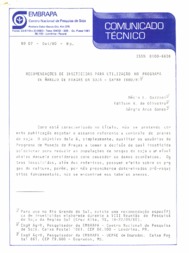 Thumbnail de Recomendações de inseticidas para utilização no Programa de Manejo de Pragas da Soja safra 1980/81.