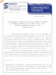 Thumbnail de Recomendações de inseticidas para utilização no programa de manejo de pragas da soja - safra 1981/82 - nos Estados do Paraná, São Paulo e Mato Grosso do Sul.