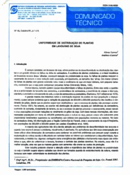 Thumbnail de Uniformidade de distribuição de plantas em lavouras de soja.