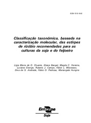 Thumbnail de Classificação taxonômica, baseada na caracterização molecular, das estirpes de rizóbio recomendadas para as culturas da soja e do feijoeiro.