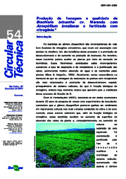 Thumbnail de Produção de forragem e qualidade de Brachiaria brizantha cv. Marandu com Azospirillum brasilense e fertilizada com nitrogênio.