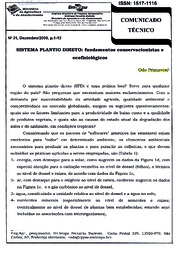 Thumbnail de Sistema plantio direto: fundamentos conservacionistas e ecofisiológicos.