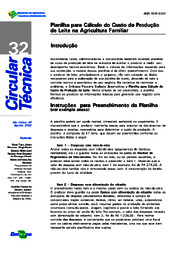Thumbnail de Planilha para cálculo do custo de produção de leite na agricultura familiar.