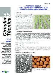 Thumbnail de A semente de soja como tecnologia e base para altas produtividades: série sementes.