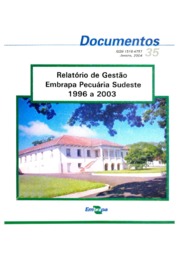 Thumbnail de Relatório de gestão: Embrapa Pecuária Sudeste 1996 a 2003.
