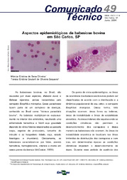 Thumbnail de Aspectos epidemiológicos da babesiose bovina em São Carlos, SP.