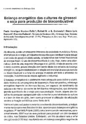 Thumbnail de Balanço energético das culturas de girassol e soja para produção de biocombustível.