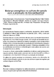 Thumbnail de Balanço energético na cultura de canola para a produção de biocombustível.