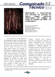 Thumbnail de Desempenho e características das carcaças de garrotes de quatro grupos genéticos alimentados com silagem de capim ou silagem de milho, em confinamento.
