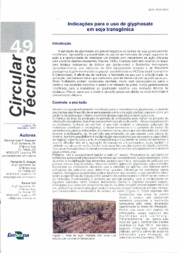 Thumbnail de Indicações para o uso de glyphosate em soja transgênica.