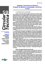 Thumbnail de Realidade e perspectivas do Brasil na produção de alimentos e agroenergia, com ênfase na soja.