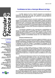 Thumbnail de Fertilidade do solo e nutrição mineral da soja.