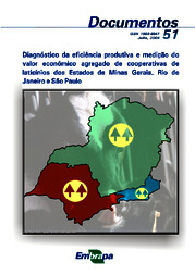 Thumbnail de Diagnóstico da eficiência produtiva e medição do valor econômico agregado de cooperativas de laticínios dos estados de Minas Gerais, Rio de Janeiro e São Paulo.