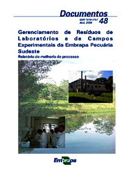 Thumbnail de Gerenciamento de resíduos de laboratórios e de campos experimentais da Embrapa Pecuária Sudeste: relatório de melhoria do processo.