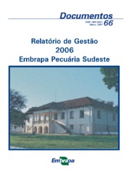 Thumbnail de Relatório de gestão 2006 Embrapa Pecuária Sudeste.