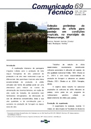 Thumbnail de Seleção preliminar de cultivares de alfafa para pastejo em condições tropicais, no município de Pirassununga, SP.